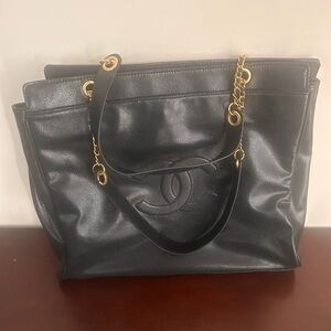 Chic Black Designer Inspired Tote Bag, brand new